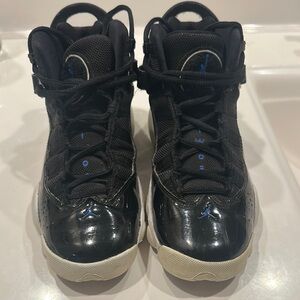 Jordan Black and Blue Sneakers Athletic Casual